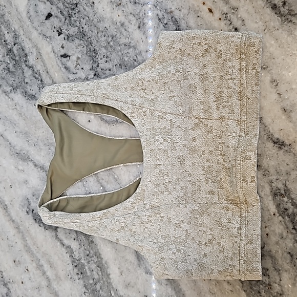 Gym shark  racerback texture sage green sport bra xs - Picture 2 of 7